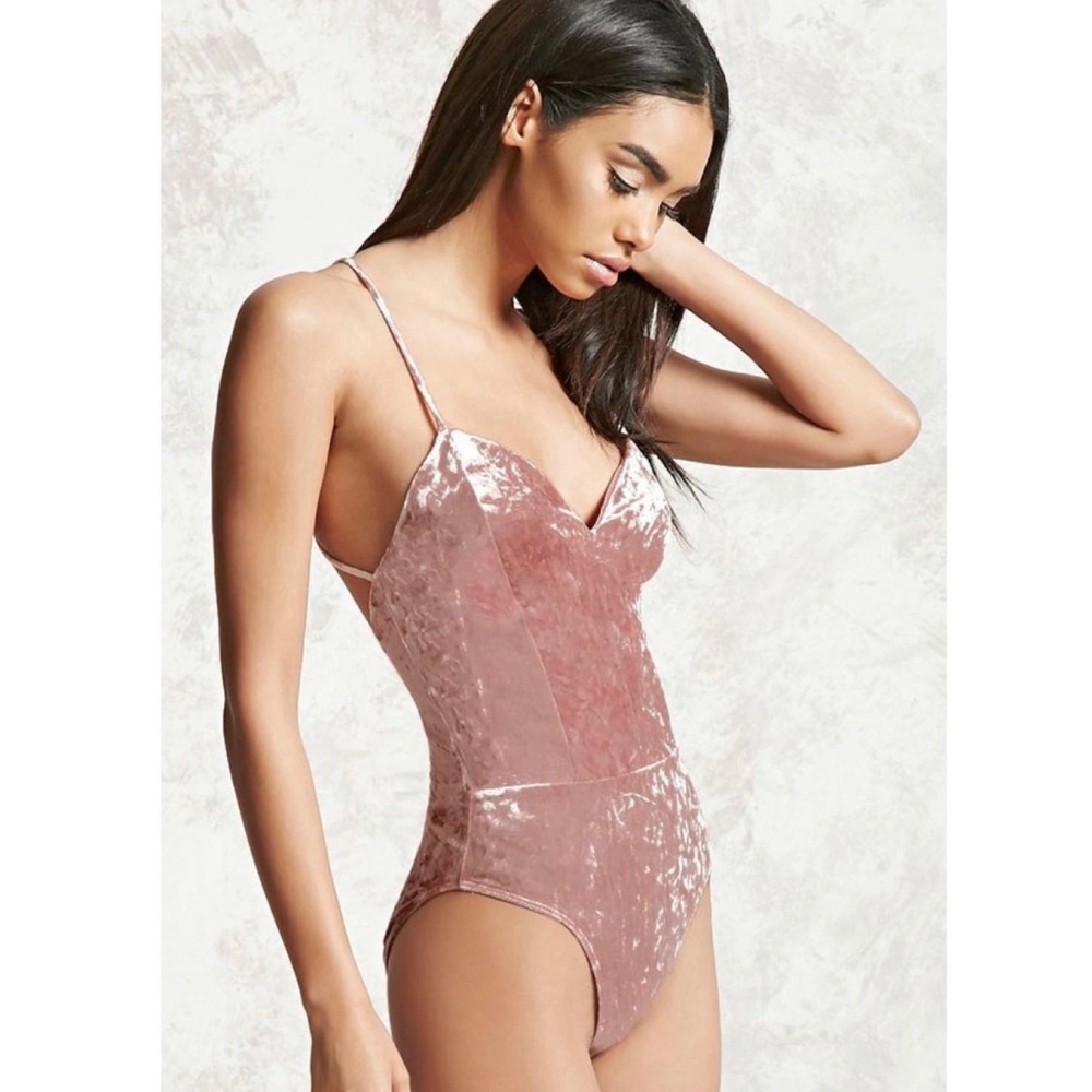 Forever 21 Velvet Bodysuit